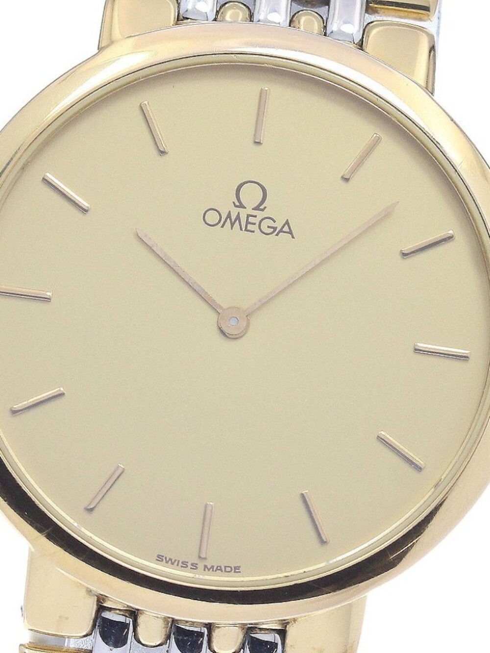 OMEGA De Ville round gold Dial Quartz Men's Watch